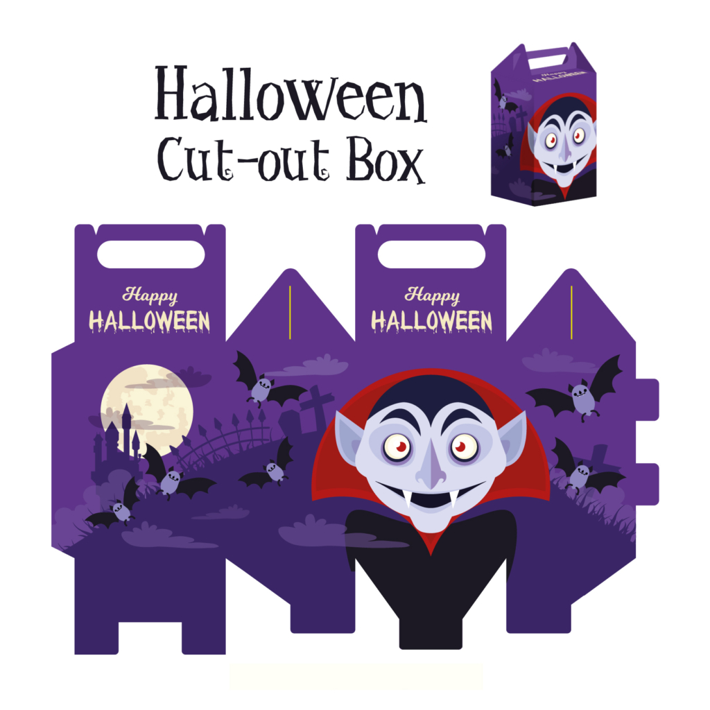 Halloween Box, Gift box printing, 禮盒印刷, 光粉紙印刷, 外賣盒, 