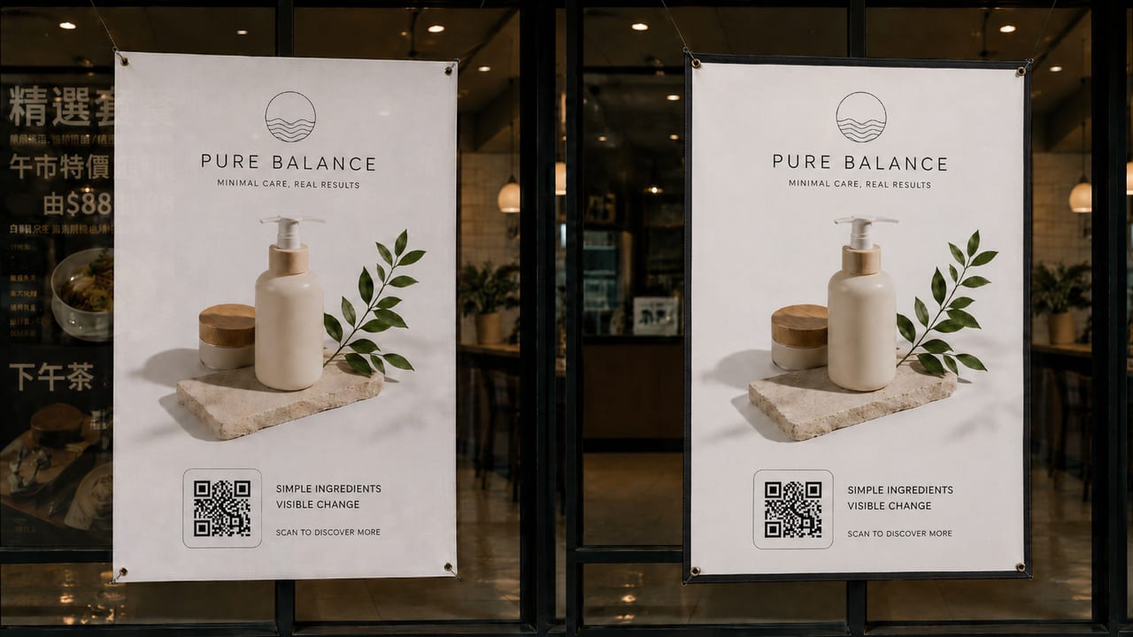 普通啞面 Banner 同黑底 Banner 有咩分別？看背景、設計顏色與背光