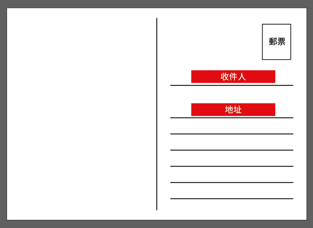 明信片, 明信片印刷, 明信片寫法
