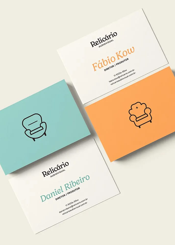 Italic typography business card design