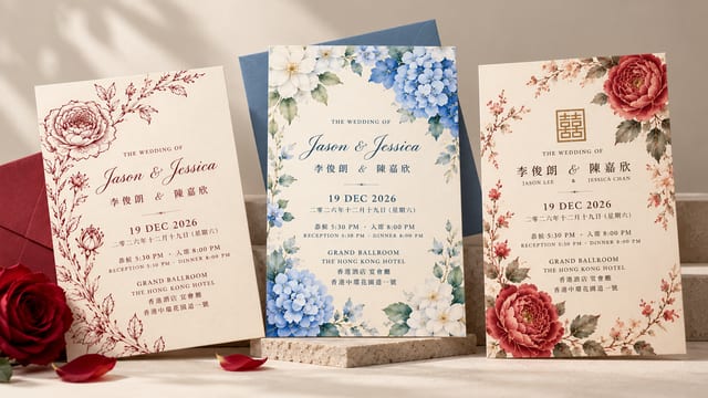 喜帖用咩花好？8 款花材寓意＋線條花、水彩及國畫設計