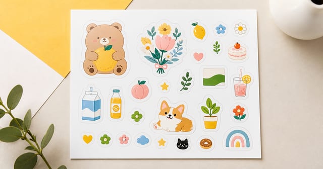 A5 Sticker Sheet Layout: **How Many Designs, Kiss-Cut & Margins**