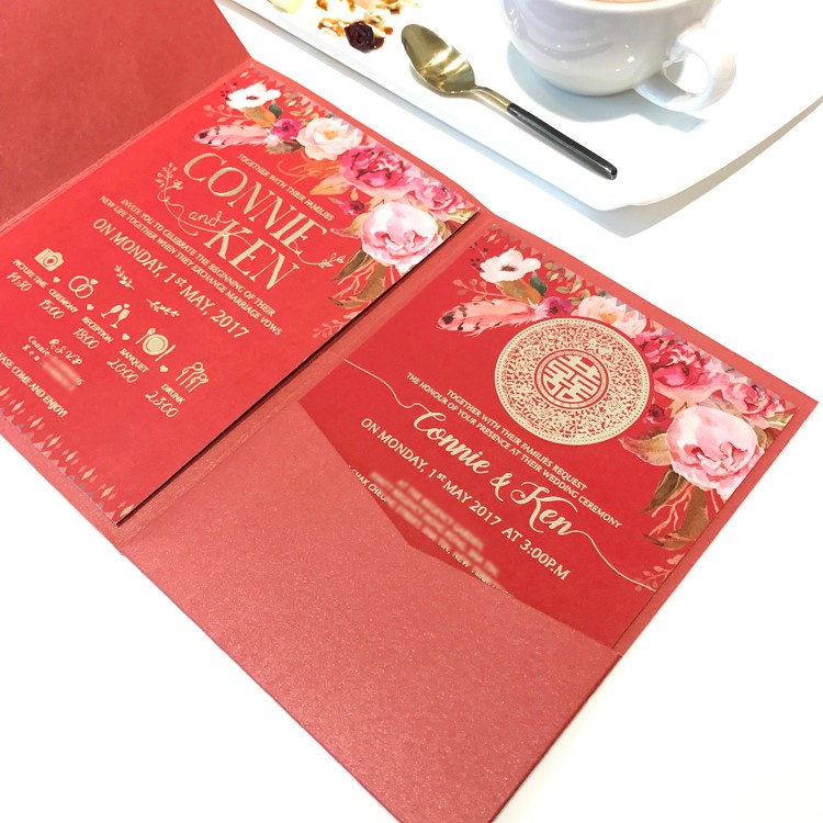 傳統大紅囍帖/請帖